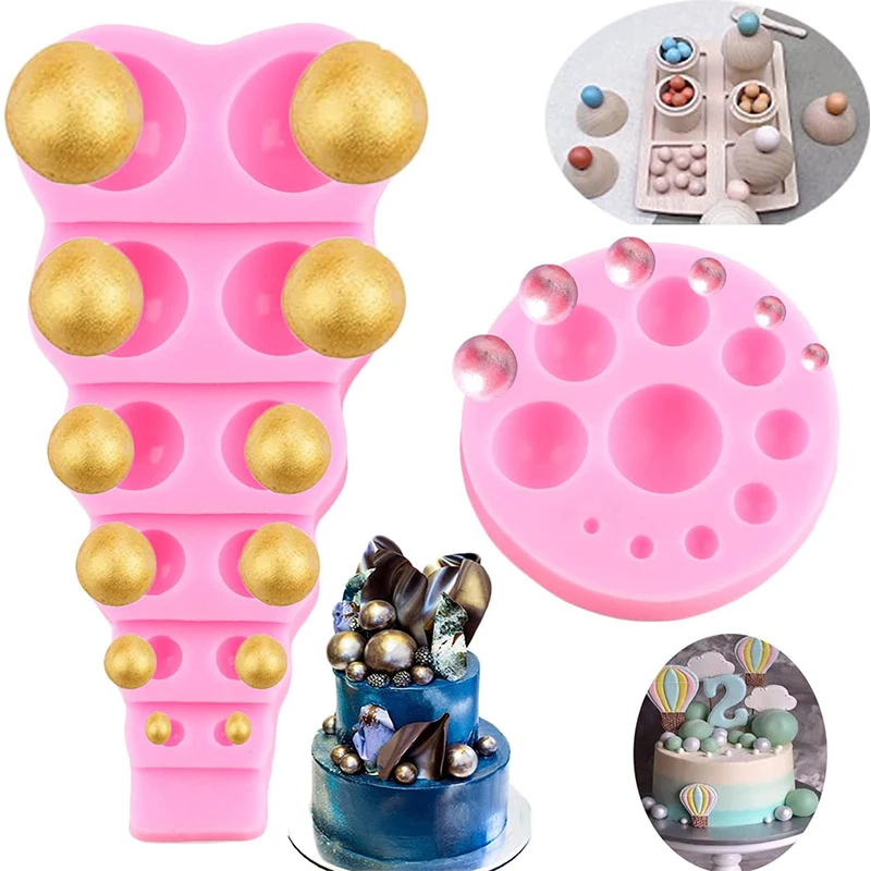 

Жемчужная силиконовая форма, купольная 3D форма для шоколада, украшение для торта «сделай сам», эпоксидная полимерная глина, проект ручной р...