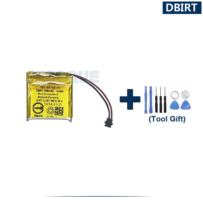 

Sale : Tools Gift + 200mAh 361-00108-00 Battery For Garmin Vivoactive 3 Vivoactive3 GPS Sports Watch Batterie Accumulator