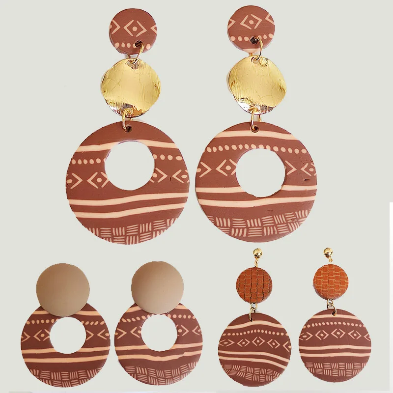 

Серьги с винтажным рисунком, простые современные геометрические новые серьги в стиле майя, характерные серьги для женщин, подарки, бижутери...