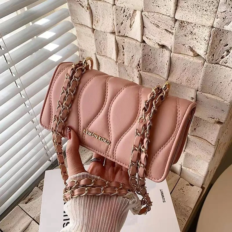 

Summer Luxury Bag Woman Chain Pu Leather Shoulder Crossbody Bags for Women Small Fashion Women's 2022 Trend Female Handbag Purse