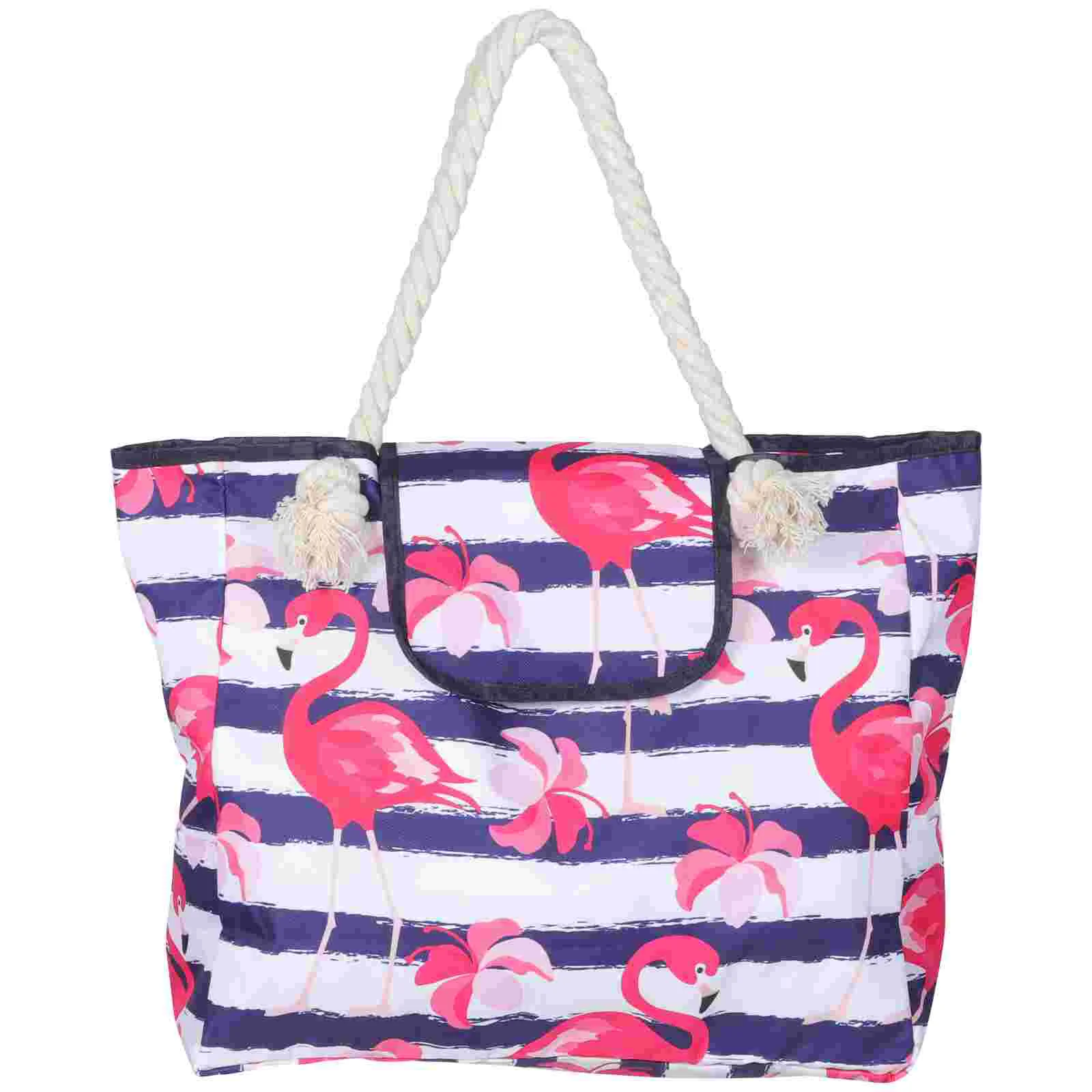 

Tote Bag Large Flamingo Utility Women Pool Casual Beach Bags Vacation Cloth Totes Miss