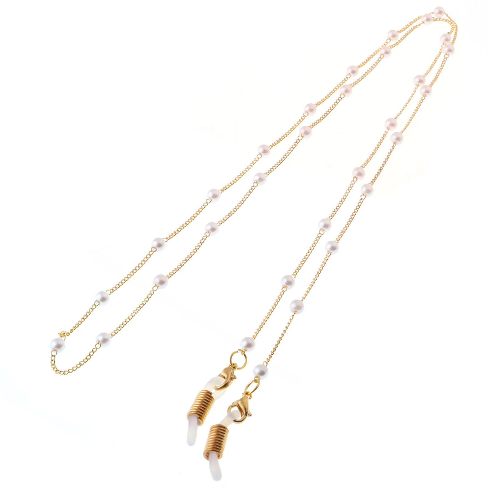 

2022 Gold Color Pearl Beads Mask Chain Holder Sunglasses Chain Lanyard Accessary