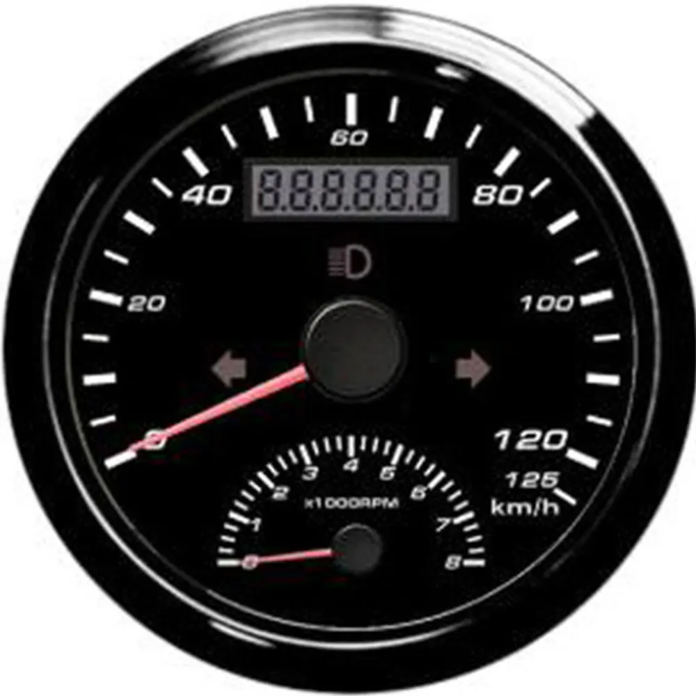 

85 мм GPS спидометр 200 км/ч с тахометром 0-8000 об/мин автомобиль лодка мотоцикл GPS измеритель скорости GPS антенна 125 км/ч по индивидуальному заказу