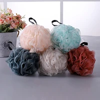 1 pc soft mesh bath sponge balls cleaning brush shower puff body cleaner exfoliating scrubbers bath flower bathing accessories