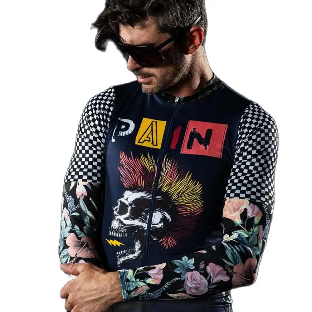 

Love The Pain Men Cycling Jersey Summer Mtb Uniform Short Sleeve Breathable Jersey Maillot Ciclismo Road Bicycle Quick Dry Shirt