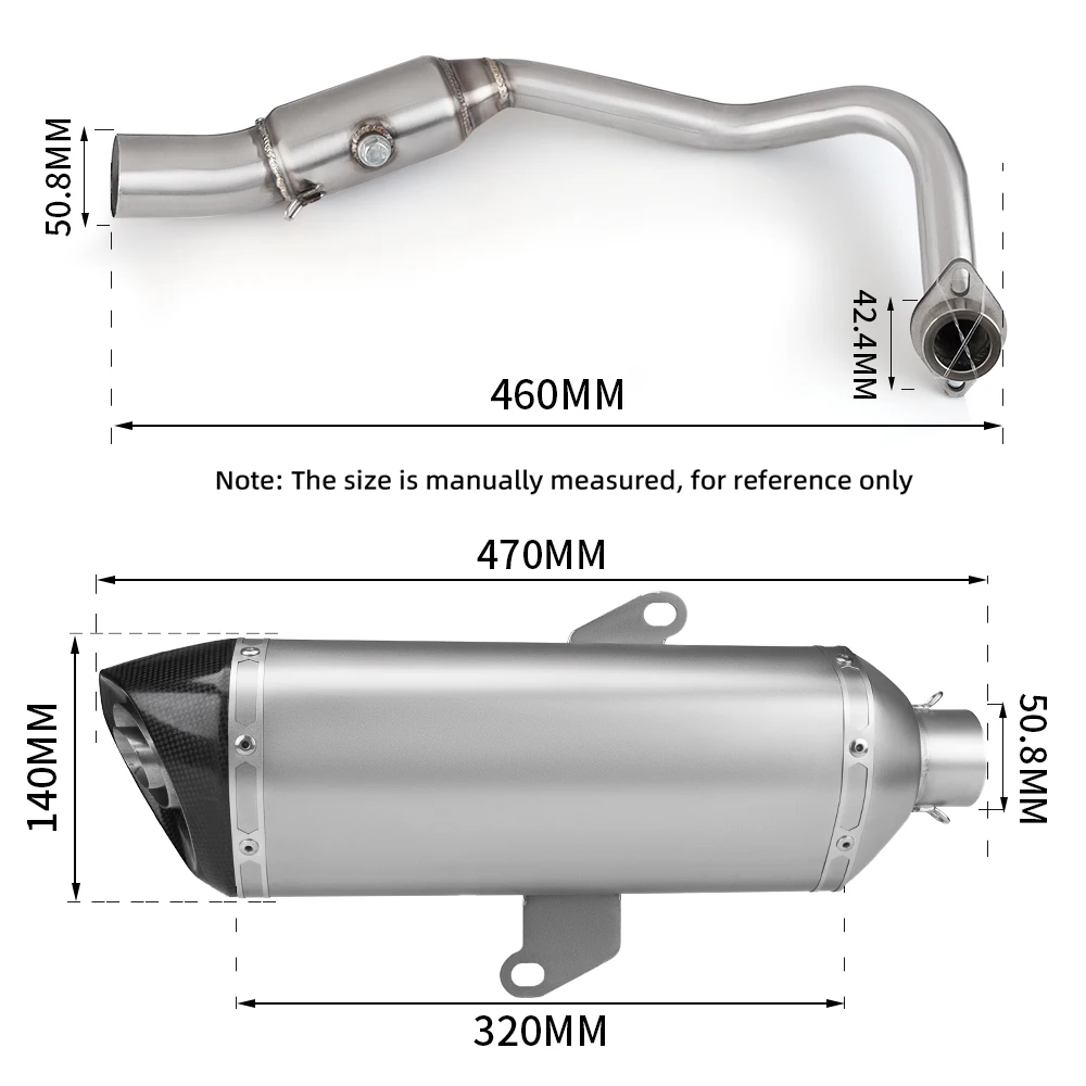 Глушитель выхлопной трубы полный стержень с уничтожением дБ для Forza 250 300 2018-2020 гг.
