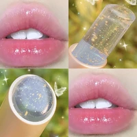 1pc color changing lipstick gold foil shinny temperature change lip balm long lasting moisturizing lipstick base lip makeup