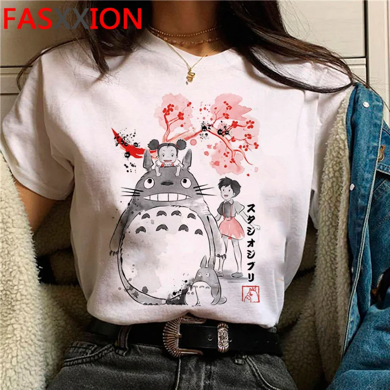 

Женская дизайнерская футболка Totoro Studio футболка Ghibli, женская одежда в стиле 1920-х