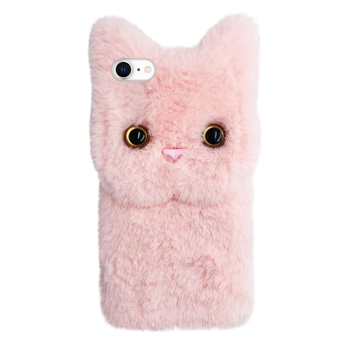 

1pc Plush Cat Furry Fluffy Case Protector Compatible for iPhone 7/8