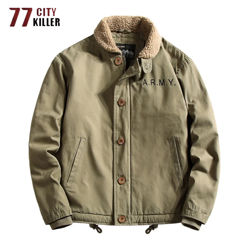 

Vintage Winter Jacket Men Thick Warm Cashmere Liner Parka Male Outdoor Windbreaker Military Bomber Jackets Chaqueta Hombre M-6XL