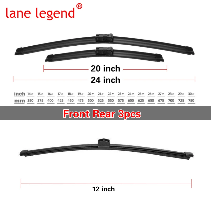 

Автомобильные передние и задние щетки стеклоочистителя для Changan UNI-K UNIK 2022 1 поколения, автомобильные аксессуары, щетки стеклоочистителя, резак