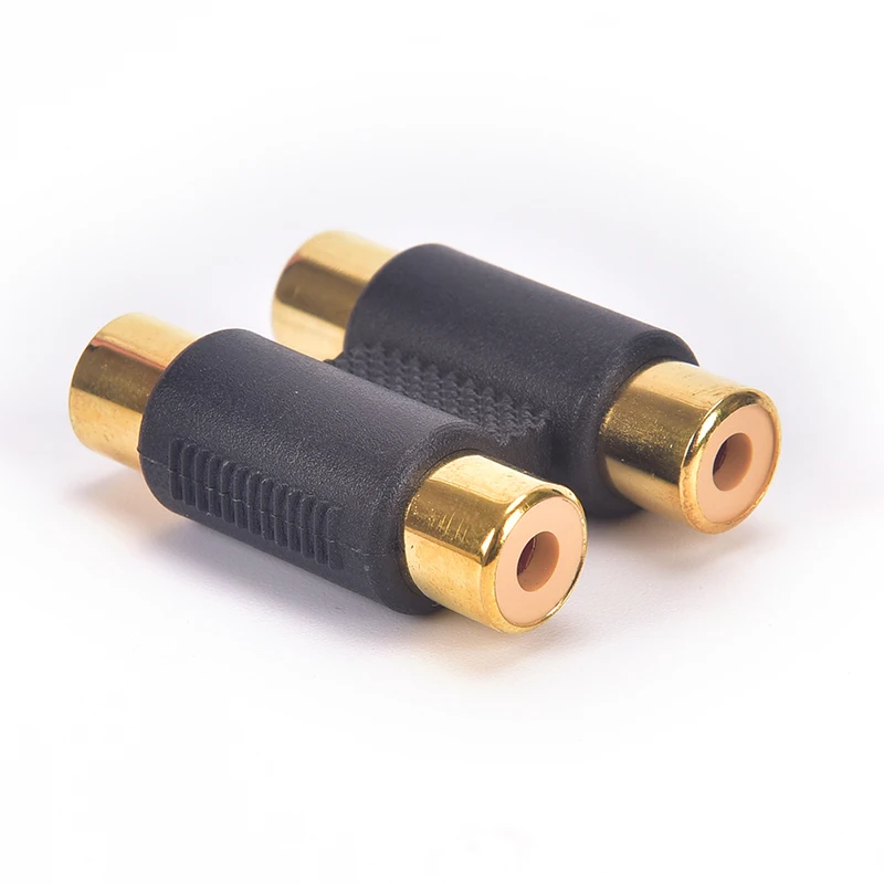 

2 Head Double Dual RCA Female To Female Audio Connector Adaptor Phono Coupler Video Connector Plug Socket RCA Phono Twin Coupler