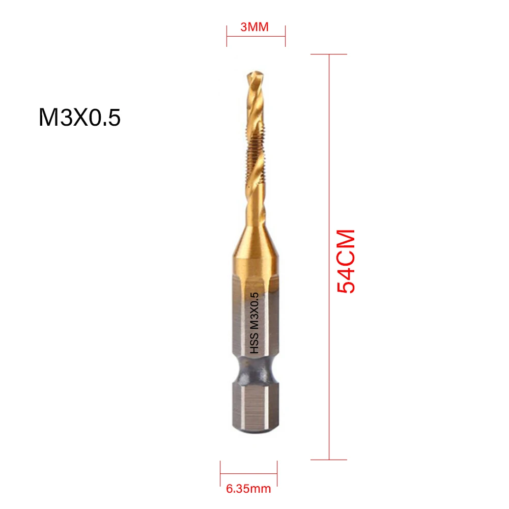 Титановый шестигранный хвостовик HSS, винт, резьба, метрический метчик, сверла, винт, составной станок M3 M4 M5 M6 M8 M10, ручные инструменты