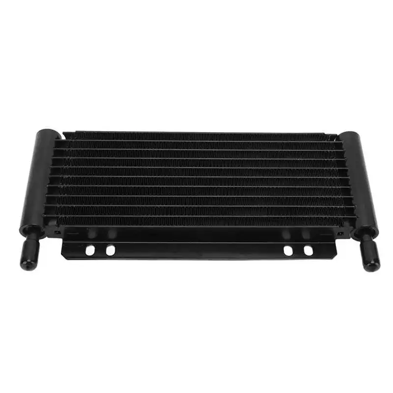 

Oil Coolers Rustproof Transmission Cooler Aluminium Black Simple Installation Strong 11 Row for Pick Up Trucks for Travel