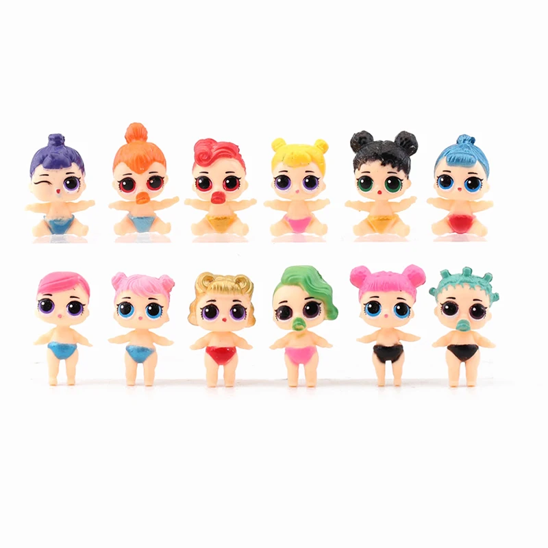 

12pcs LOL Surprise Doll Toy Birthday Cake Decoration Set for Girls Christmas Birthday Gifts Cartoon Anime Figures PVC Model Toys