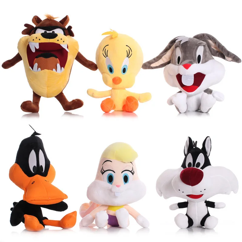 

Disney Warner Cartoon Bugs Duffy Duck Tweety Cyclone Dog and Bunny Rabbit Plush Toy Figure Stuffed Doll Toys Children's Gifts