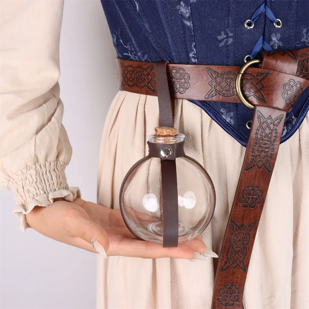 Кожаная поясная сумка в средневековом стиле для ролевых игр