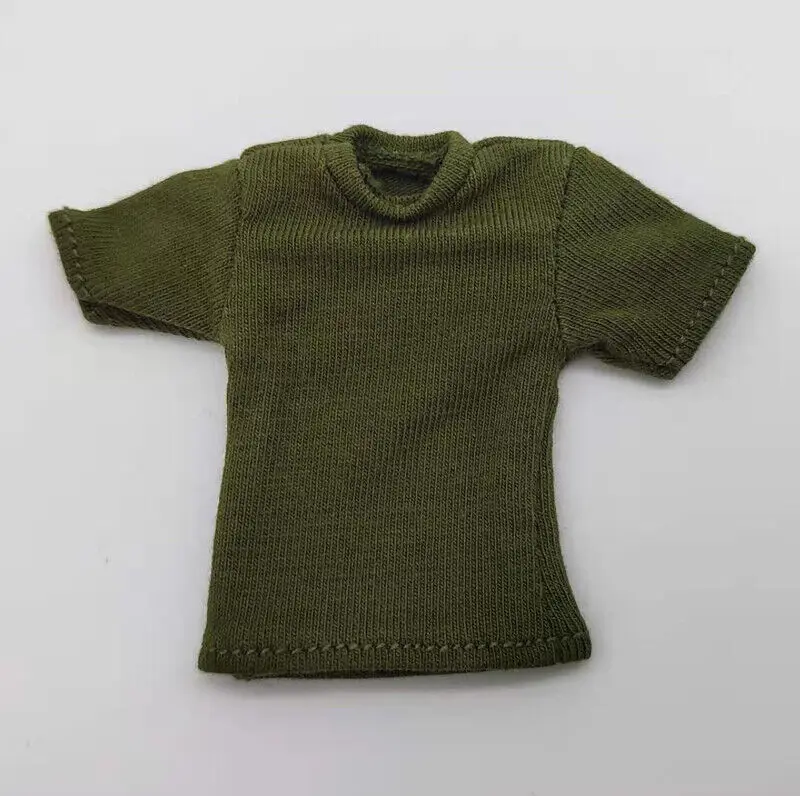 

E4-12 Army Green 1/12 T-shirt Model For 6" SHF MEZCO 3ATOYS Figure Doll
