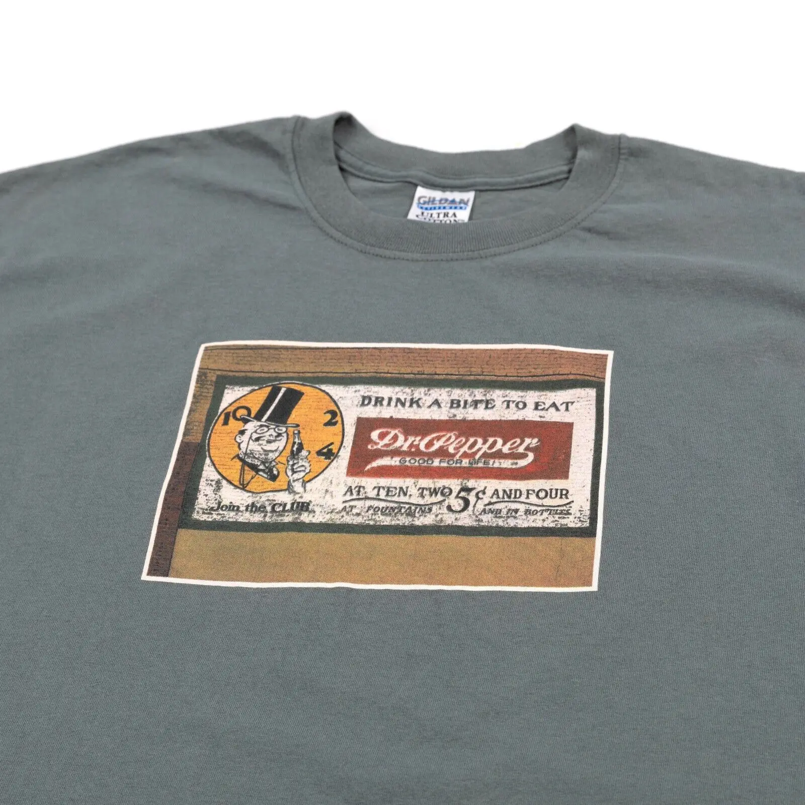 Футболка с надписью Dr Pepper Drink a Bite to Eat 2XL в стиле ретро