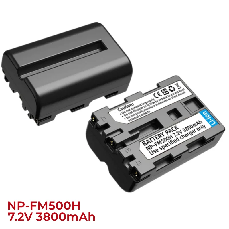 

NP-FM500H 2Pack Replacement Battery 3800mAh for Sony Alpha A57/A58/A65/A68/A77/A99/A100/A200/A300/A500 。Compatible with original
