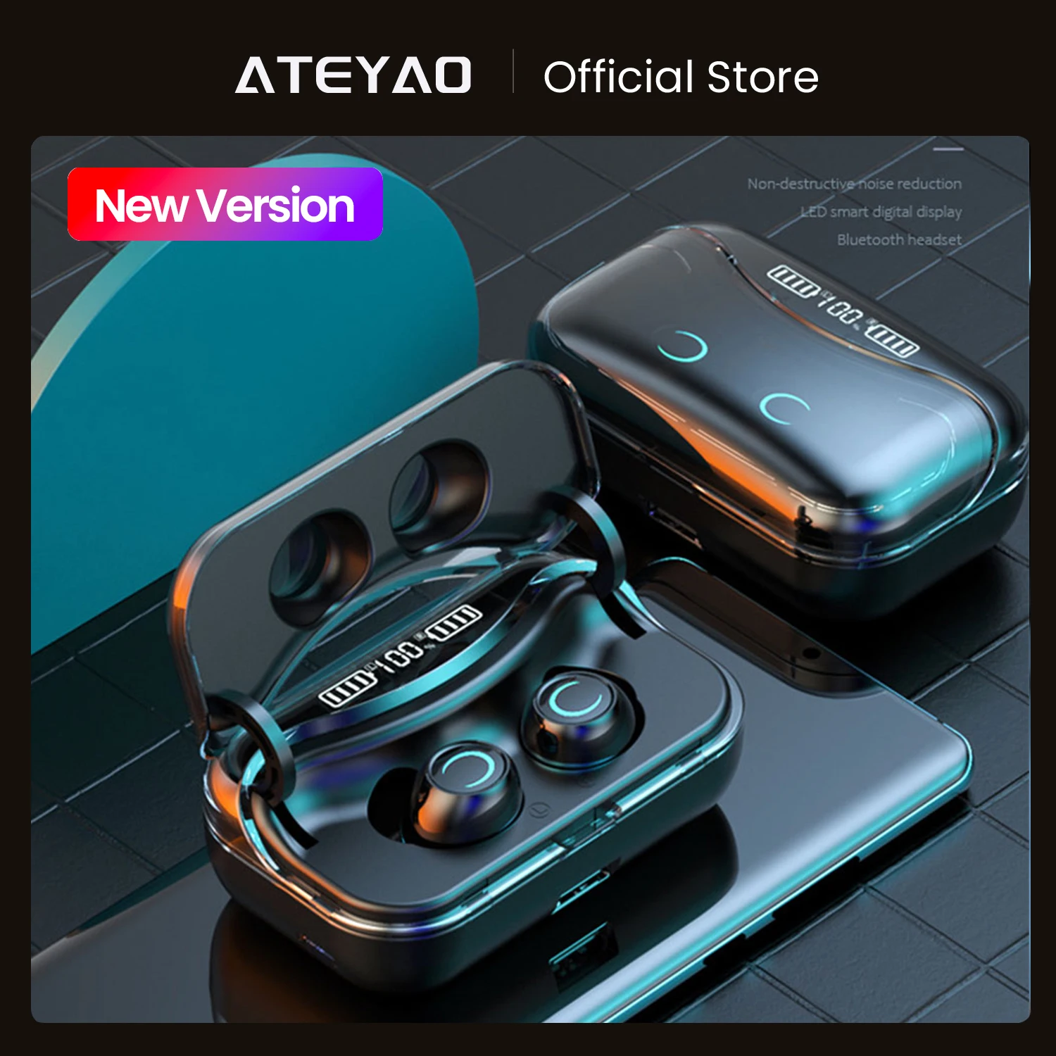 

TWS-наушники ATEYAO G08 с поддержкой Bluetooth 5,0 и сенсорным управлением