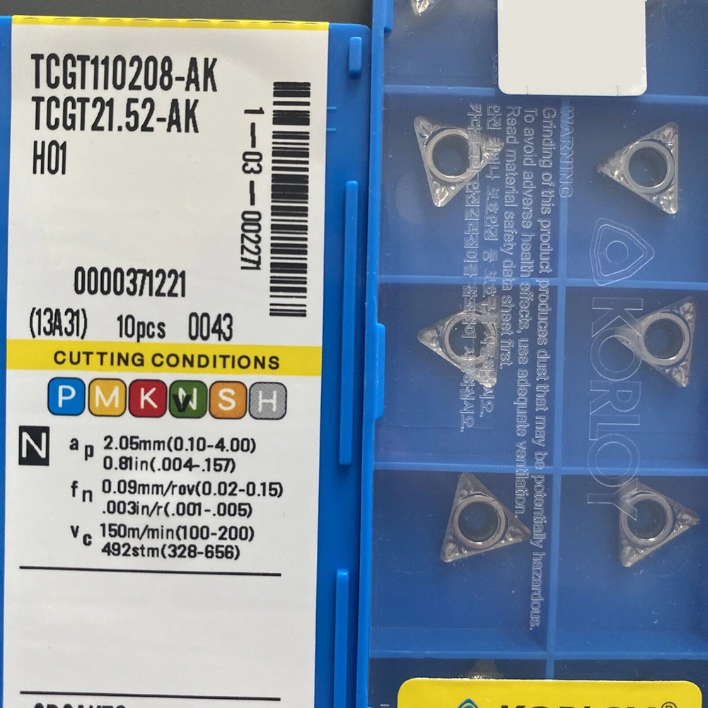 

Brand New CNC Metalworking TCGT110208-AK Insert Indexable Inserts Turning Insert H01 Carbide High Grip Strength