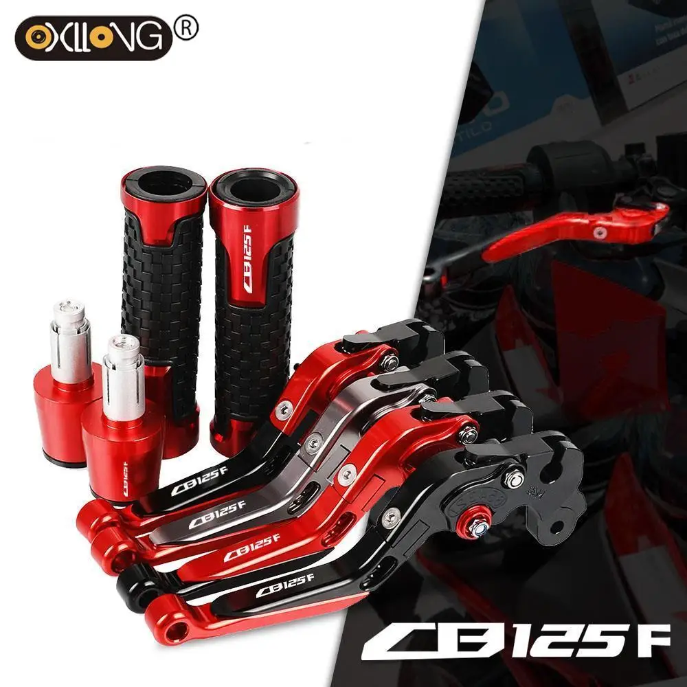 

CB125F LOGO Motorcycle Aluminum Brake Clutch Levers Handlebar Hand Grips ends For HONDA CB125F 2016