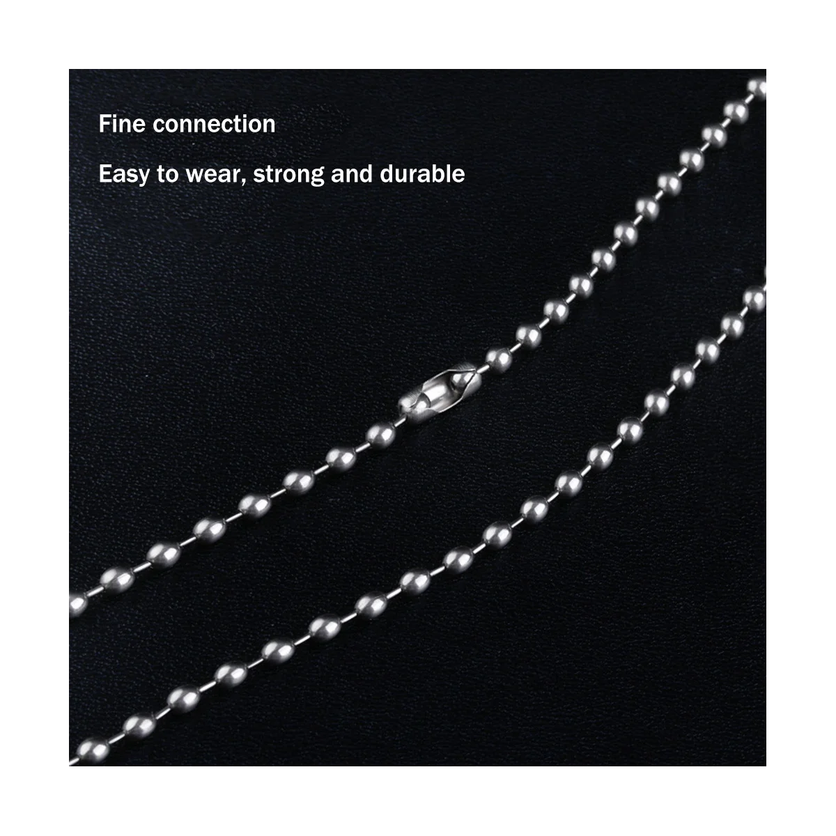 

Pure Titanium Chain Necklace Glass Bead Chain Pendant is Not Easy to Rust Simple Light Weight Titanium Alloy Bracelet-B