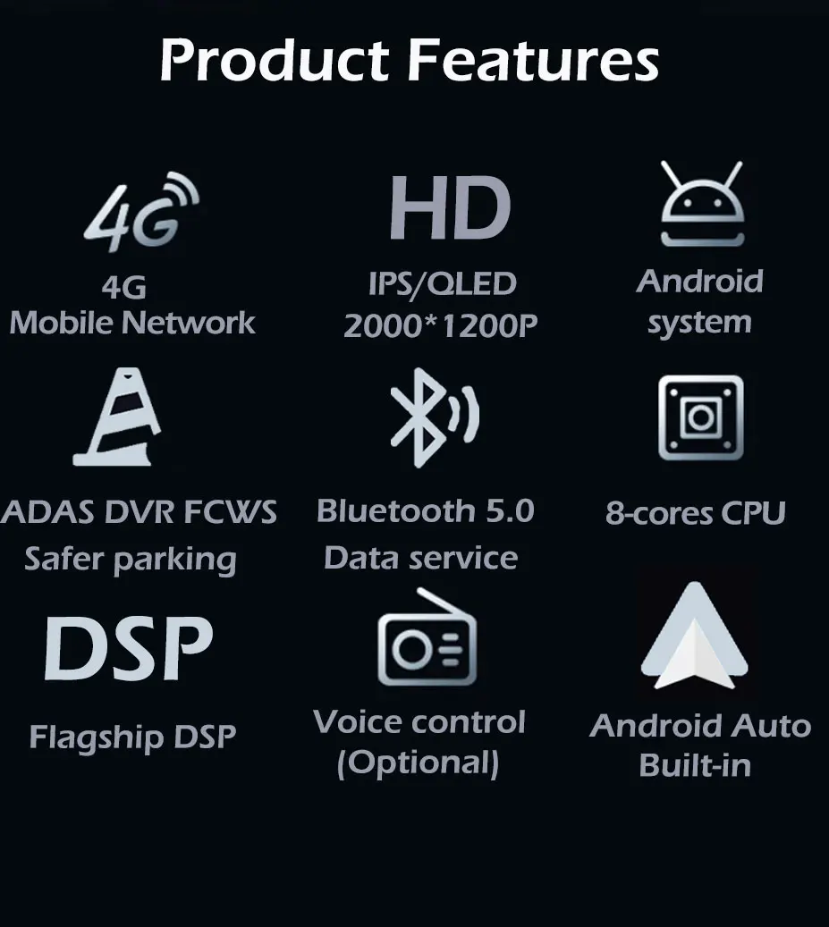 Фото Автомагнитола Carplay для KIA K3 CERATO FORTE 3 YD Tuner 2013-2017 Android 16 Мультимедийный автомобильный радиоплеер с видео, WIFI+4G, DSP №2