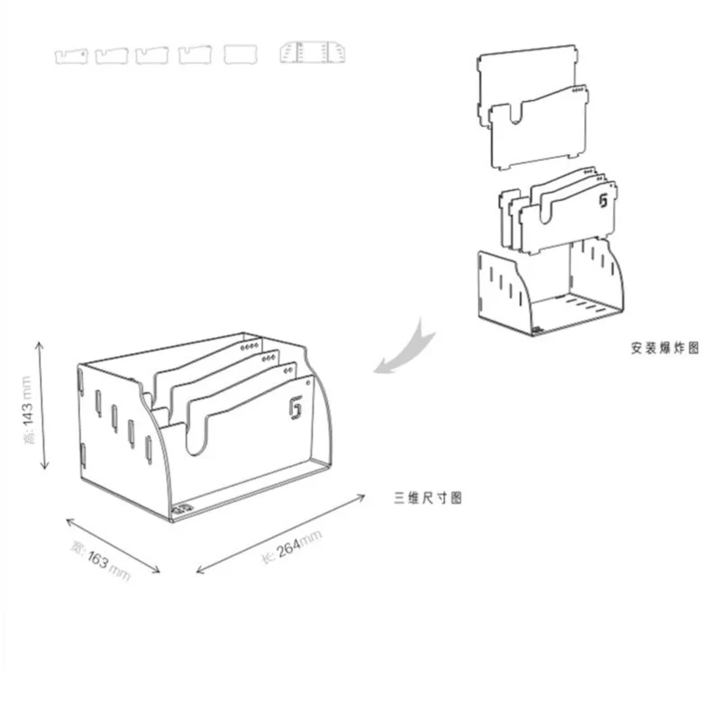 Фото DIY пластиковый настольный держатель для писем, стойка для бухгалтерских инструментов, держатель для документов, офисные принадлежности №4