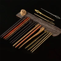chinese style hair sticks pins vintage wood chopstick women hairpins hair clip diy handmade wooden head jewelry accessories gift