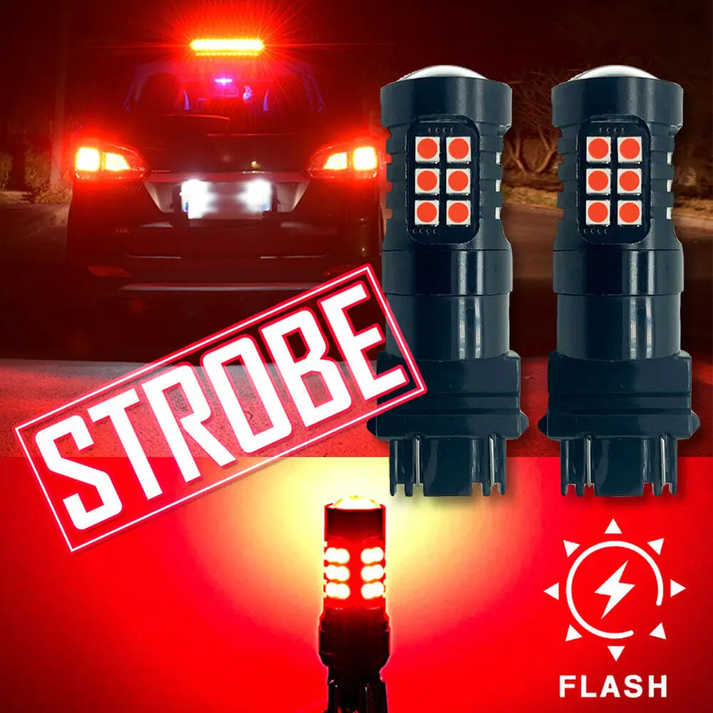 2 шт. мигающий стробоскоп мигающие стоп-сигналы 3157 3057 3156 лампочки головного света