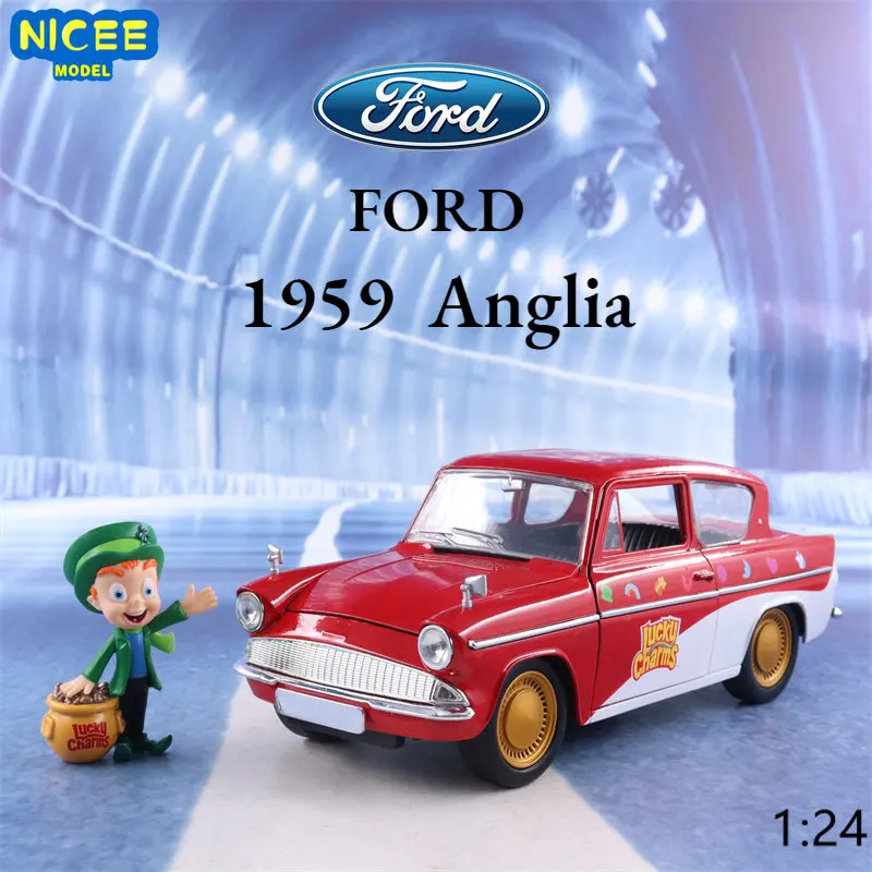 

1:24 1959 Ford Anglia High Simulation Diecast Metal Model Car Alloy Toy Car For Kids Crafts Decoration Gift Collection J225