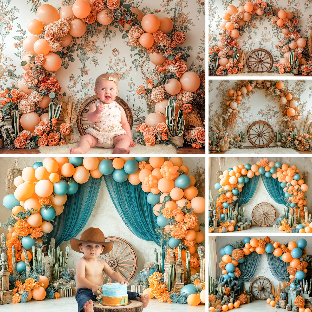 Фон для фотосъемки &quotКовбои кактусы&quot