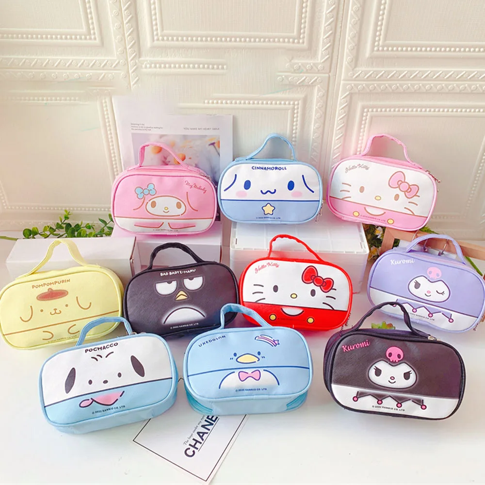 

Sanrioed Kawaii Kuromi Tote косметичка Cinnamoroll My Melody Органайзер дорожная косметичка канцелярские принадлежности чехол для карандашей