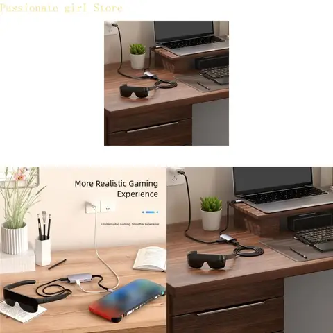 Конвертеры-концентраторы USB C 87HA для дисплеев AR, 4K, 60 Гц, 65 Вт, быстрая зарядка для игр