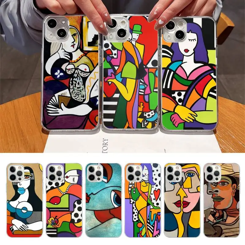 

Pablo Picasso Abstract Art Phone Case For Iphone 7 8 Plus X Xr Xs 11 12 13 Se2020 Mini Mobile Iphones 14 Pro Max Case