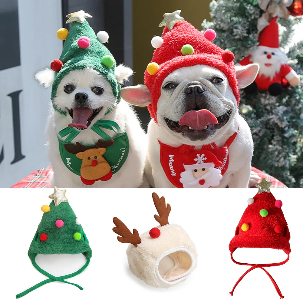 

Рождественский декоративный нагрудник для собаки на осень и зиму, мягкая дышащая повязка на голову для костюма кошки, Легкая очистка, аксес...
