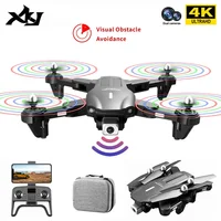 2022 New K106 LED Light Drone 4K HD Camera Visual Obstacle Avoidance Optical Flow Positioning Foldable RC Quadcopter Boy Gifts