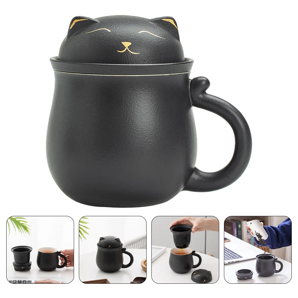 

Strainers Tea Cup Home Handheld Mugs With Handle Infuser Vintage Water Coffee Drinking Office
