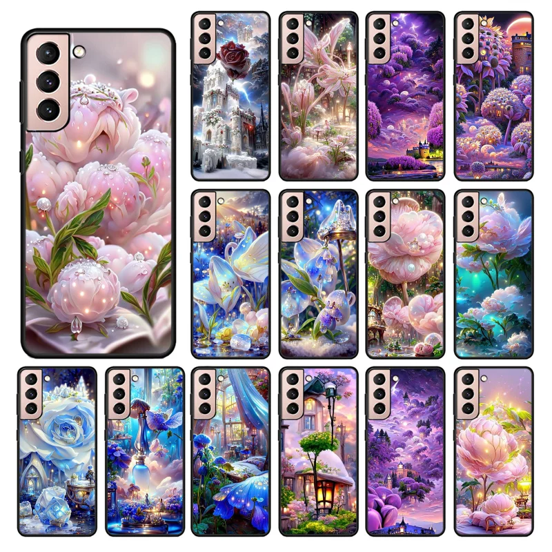 

Nature Flower Peony Rose Case for Samsung Galaxy S23 S22 S20 Note20 Ultra S20 S22 S21 S10 S9 Plus S10E S20FE Note10Plus Note9