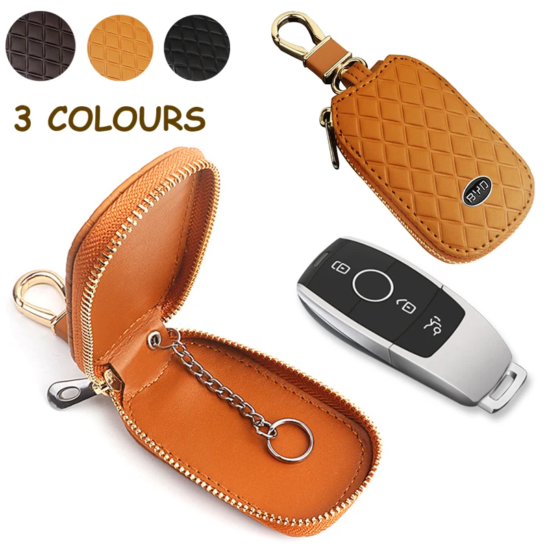 

Genuine Leather Car Key Cover Case High Quality Purse for BYD Song Yuan Qin Surui Tang 13 F6 S7 S8 F3R G3 E5 M6 Key Accessories