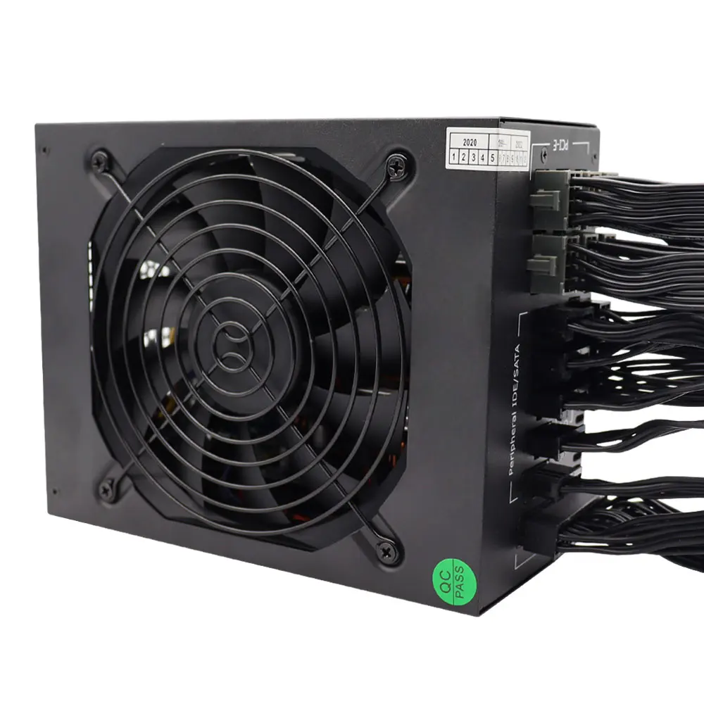 Совершенно новый блок питания ATX с полным модулем цветной 2000 Вт для майнинга ETH BTC