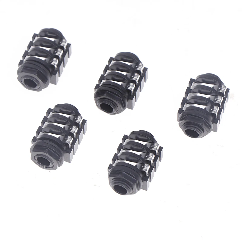 

Панельные разъемы для наушников HUXUAN, 5 шт., 1/4", 6.35 мм