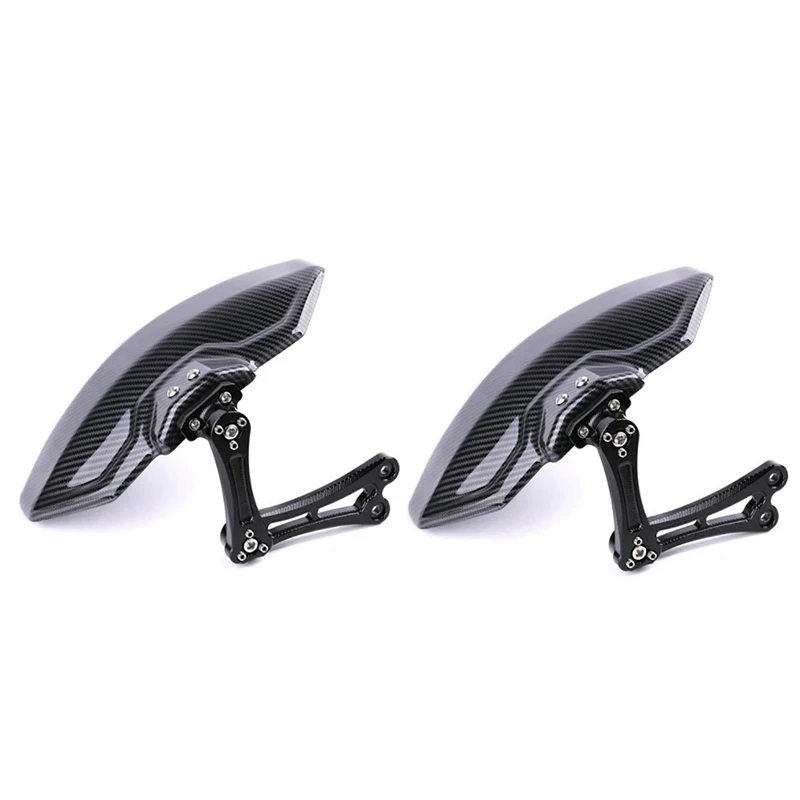 

2X Motorcycle Rear Fender Wheel Mudguard Mud Flap Carbon Fiber Splash Guard Cover For Tires Below 14 Inch , MF061-B