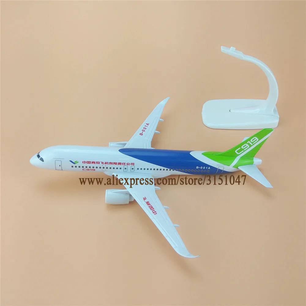 Модель самолета COMAC C919 из металлического сплава 20 см | Дом и сад