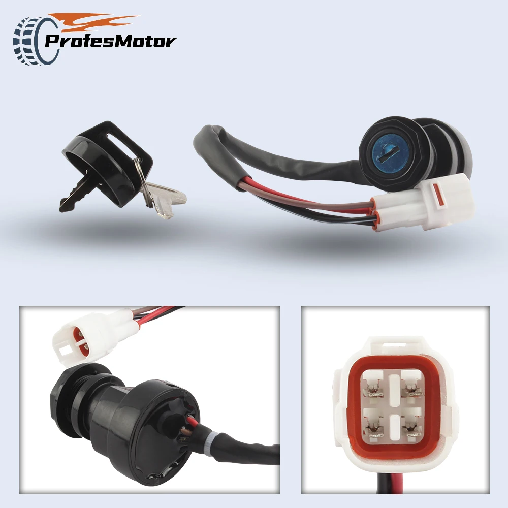 

for Yamaha Banshee YFZ 350 Motorcycle Ignition Key Switch Big Bera Badger YFM 80 KODIAK 400 Motocross Accessories Dirt Pit Bike