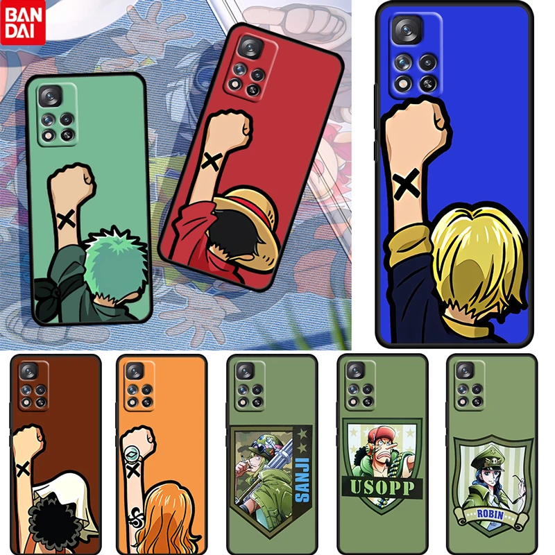 

One Piece Boy Luffy For Xiaomi Redmi Note 11 10 11T 10S 9 9S 8 7 5G 4G TPU Soft Black Phone Case Fundas Coque Capa Cover
