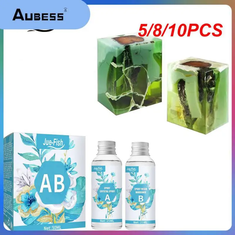 

5/8/10PCS 50ml Diy Crystal Glue Durable Ab Glue Fast Solidification Art Casting Resin Adhesive Clear Epoxy Resin Kit Transparent