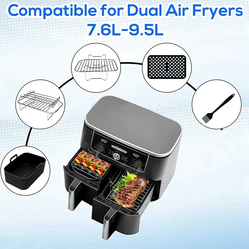 Запчасти для аэрофритюрницы с двойной корзиной 6 шт. Ninja Foodi AF300UK AF400UK Tower T17088